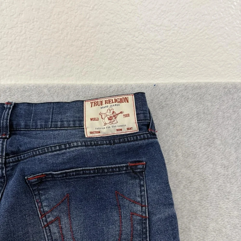 True Religion Jeans Mens 34x34‎ Fits (36x34) Blue Ricky Relaxed Straight Stretch